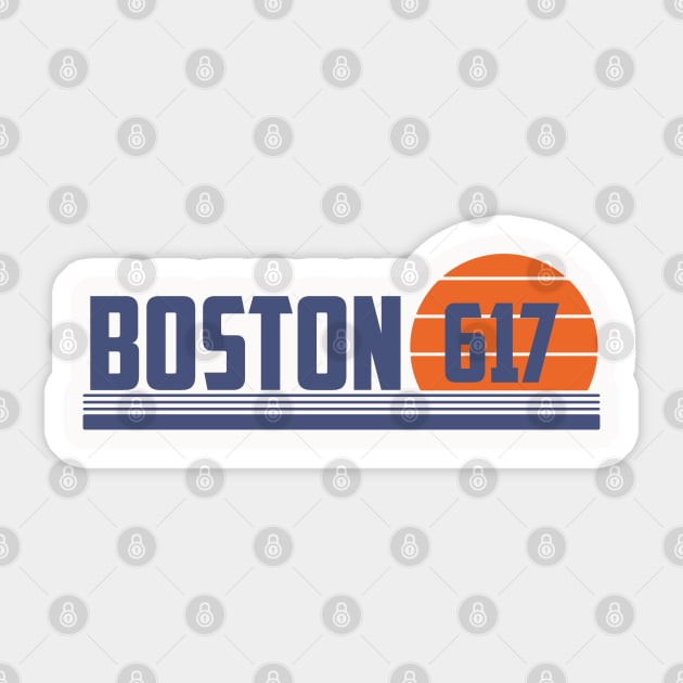 617 Boston Massachusetts Area Code Sticker by Eureka Shirts